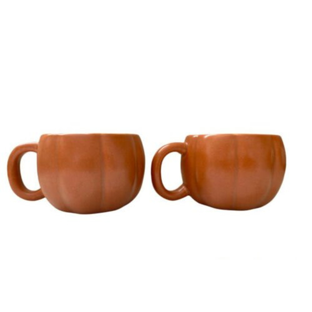 Target Threshold Stoneware Pumpkin Mugs, Set Of 2 NEW